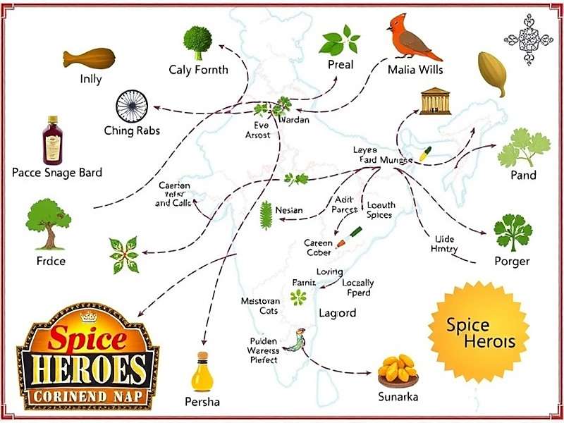 Coriander Legends Spice Heroes - Interactive Map of India's Spice Regions Coriander Legends Spice Heroes India Map